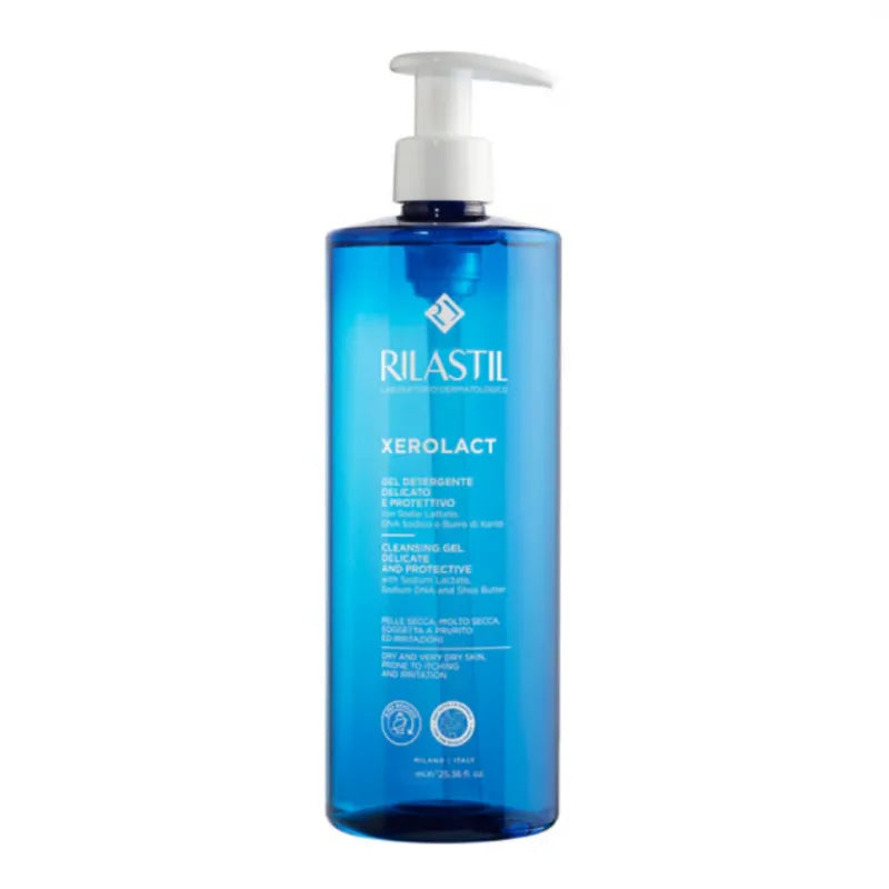 Rilastil Xerolact Gel Detergente Schiumogeno Viso per Pelle Secca 1000ml