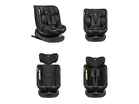 Seggiolino Auto i-ROUND Black i-Size 40-150 cm Girevole