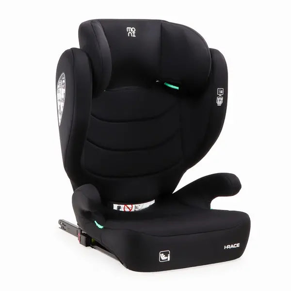 Seggiolino auto per bambini MONI i-Race i-Size 100-150 cm nero o beige