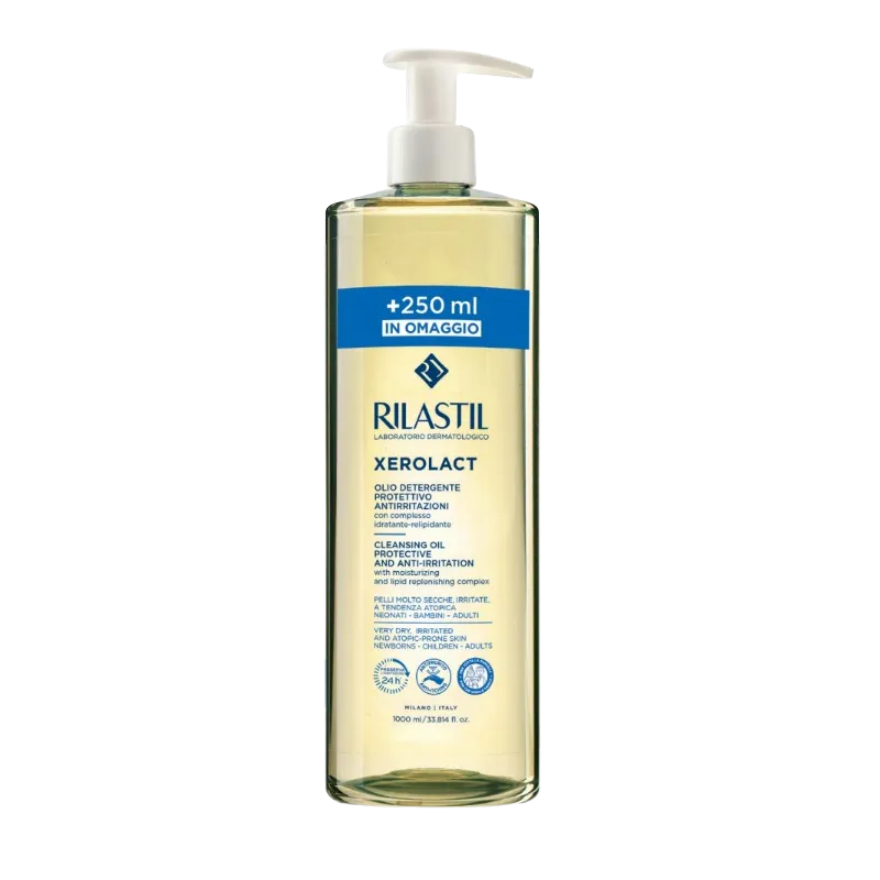 Rilastil Xerolact Olio Detergente Protettivo Pelli Secche Formato Convenienza 1l