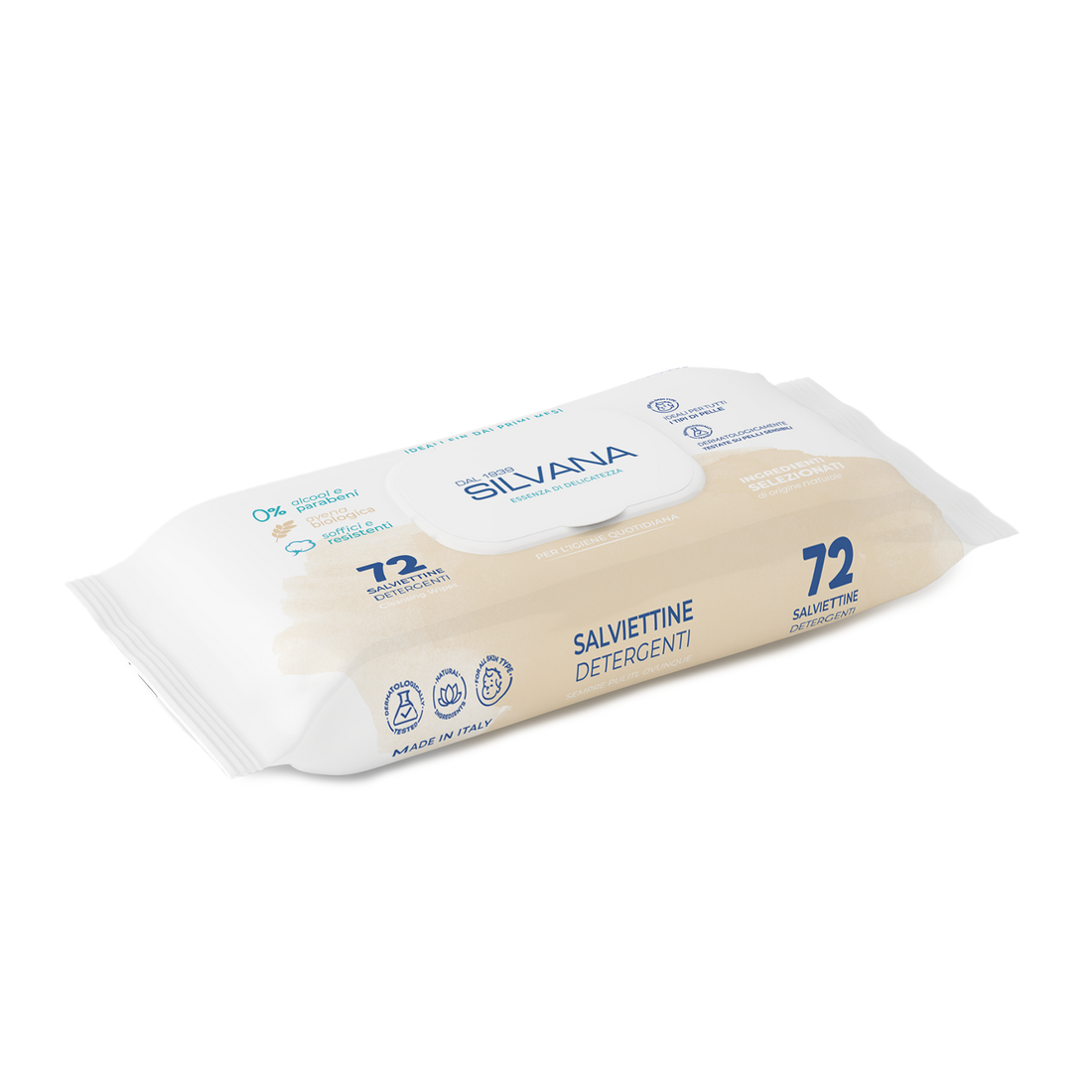Salviette detergenti 72 pz laboratorio silvana