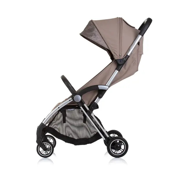 Passeggino Chipolino 0+, fino a 22 kg, chiusura automatica 3D "Illusion" beige-verde-rosa