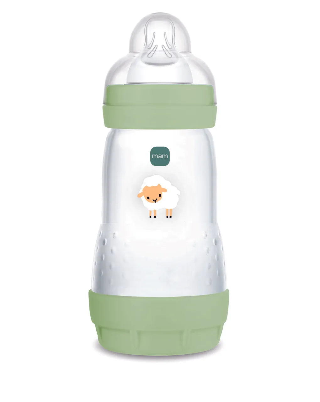 Mam biberon easy start 260 ml, biberon anticolica per allattamento misto, riduce le bolle d'aria e il rischio di coliche, verde, 2+ mesi