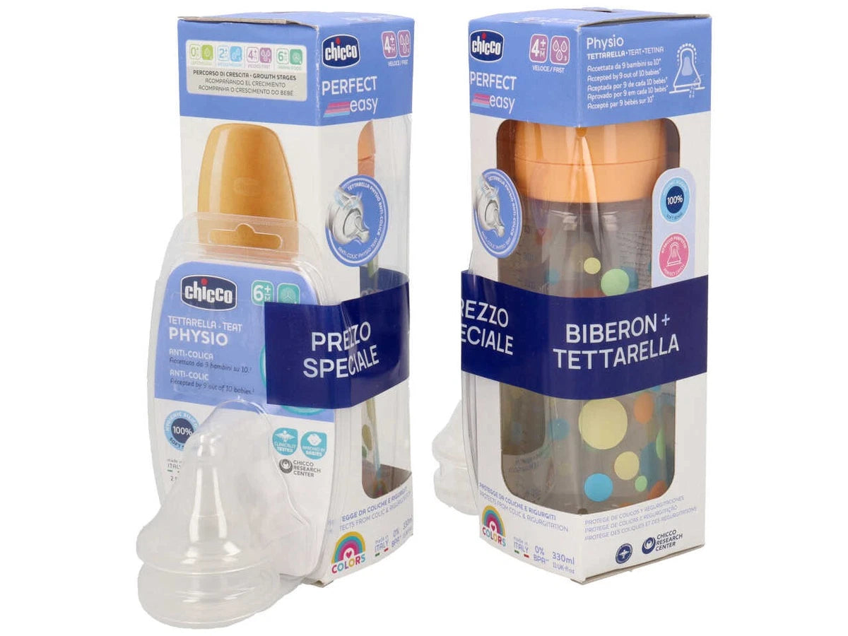 Biberon 330 ml + 2 tettarelle foro pappa