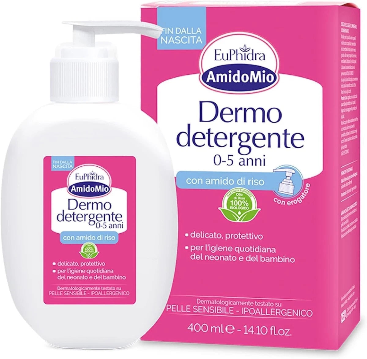 Euphidra AmidoMio Dermo Detergente 0-5 anni delicato pelle sensibile 400 ml