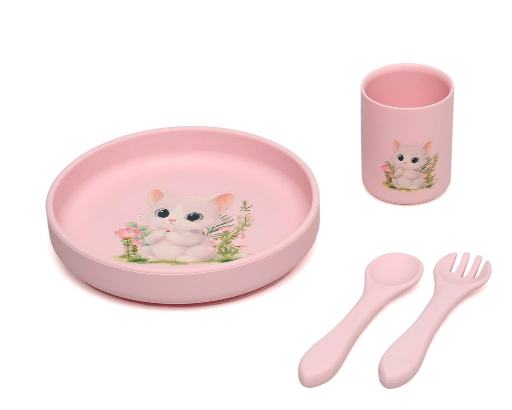 Set pappa in silicone per neonati con ventosa vari colori