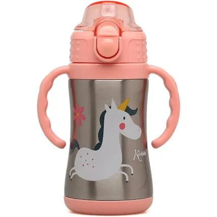 Borraccia termica in acciaio inossidabile con manici 280ml vari colori