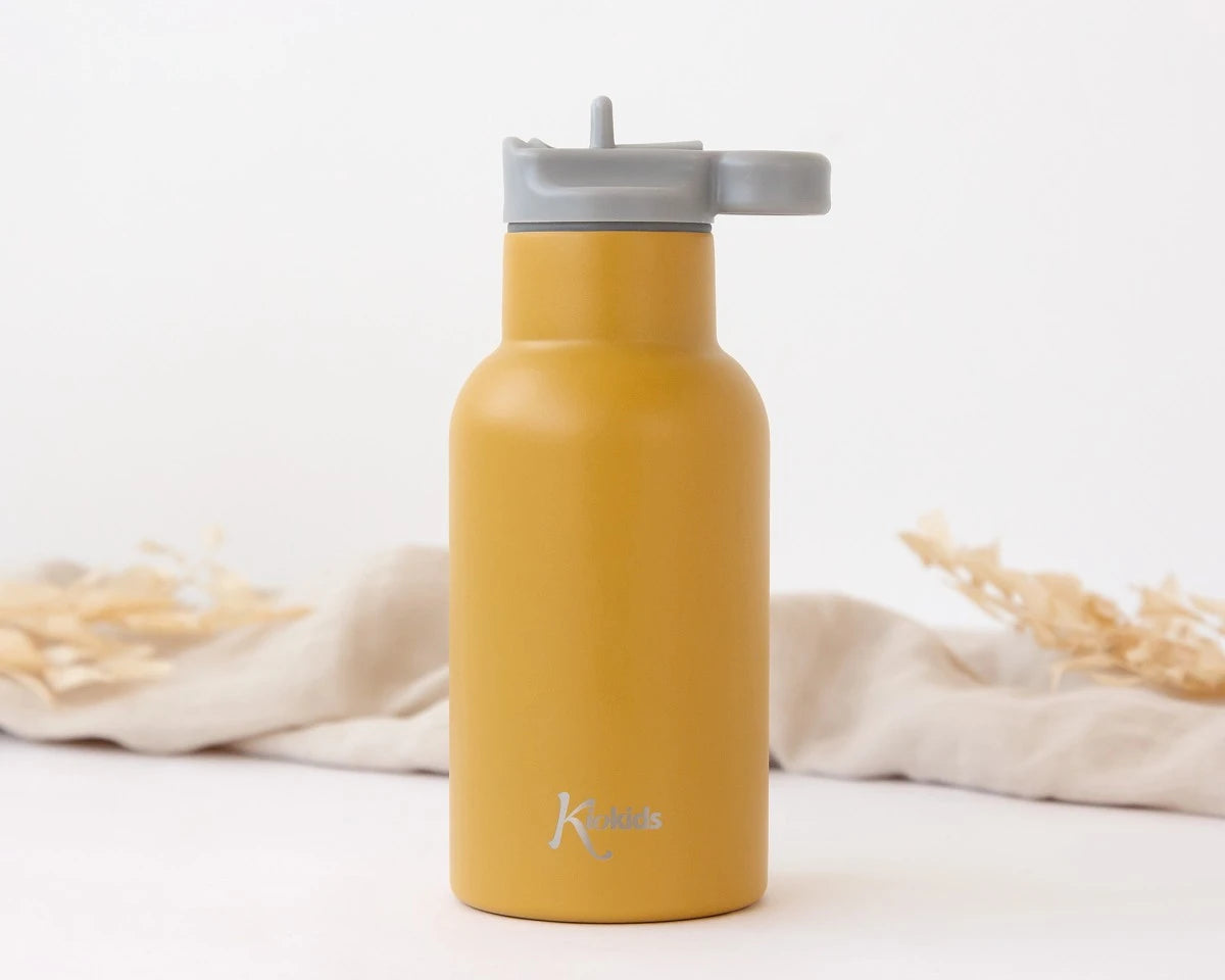 Borraccia in acciaio inox con cannuccia per bambini, 350 ml,vari colori