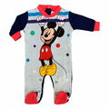 TUTINA LUNGA CON PIEDINI MICKEY MOUSE DISNEY TOPOLINO 100% COTONE