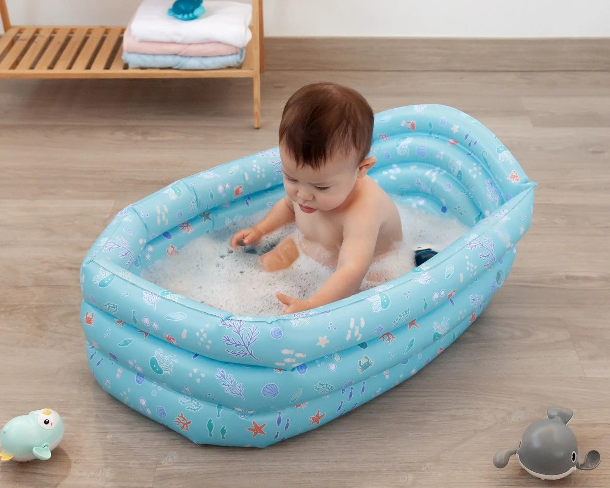 Vaschetta bagnetto gonfiabile azzurra kiokids