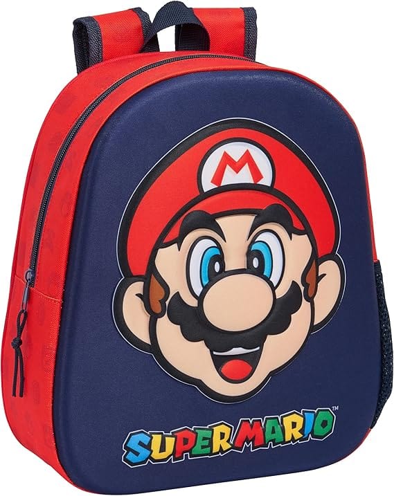 SUPER PROMO ZAINETTO + SET PAPPA  -Zaino Asilo Super Mario con Grafica 3D